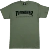 THRASHER SKATE MAG SS S-ARMY/BLK -Outlet Sport Top Bottom Store 1539973213841 4TTHR0SKMA100G1
