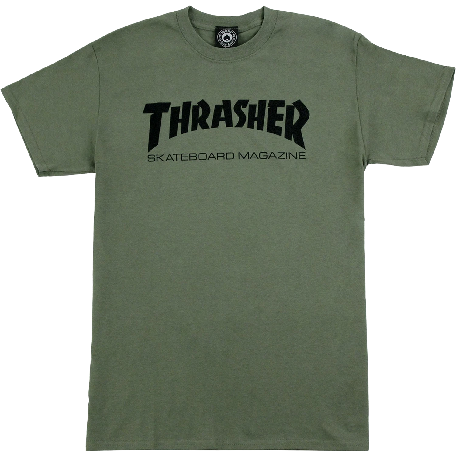 THRASHER SKATE MAG SS S-ARMY/BLK 3 THRASHER SKATE MAG SS S-ARMY/BLK