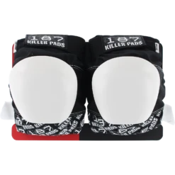 187 PRO KNEE PADS M-BLK/WHT TEXT/WHT CAP