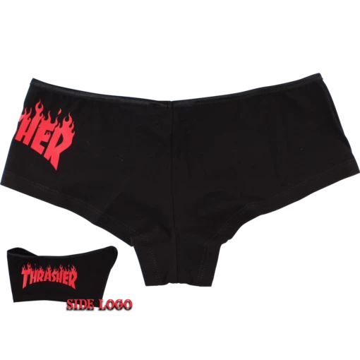 THRASHER GIRLS FLAME HOT SHORTS M-BLACK/RED -Outlet Sport Top Bottom Store 1557769813027 4UTHR0GIFL2M0KR