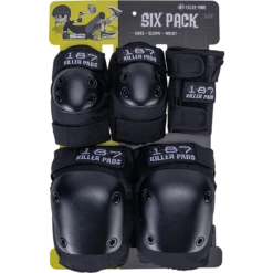 187 6-PACK PAD SET S/M-BLACK