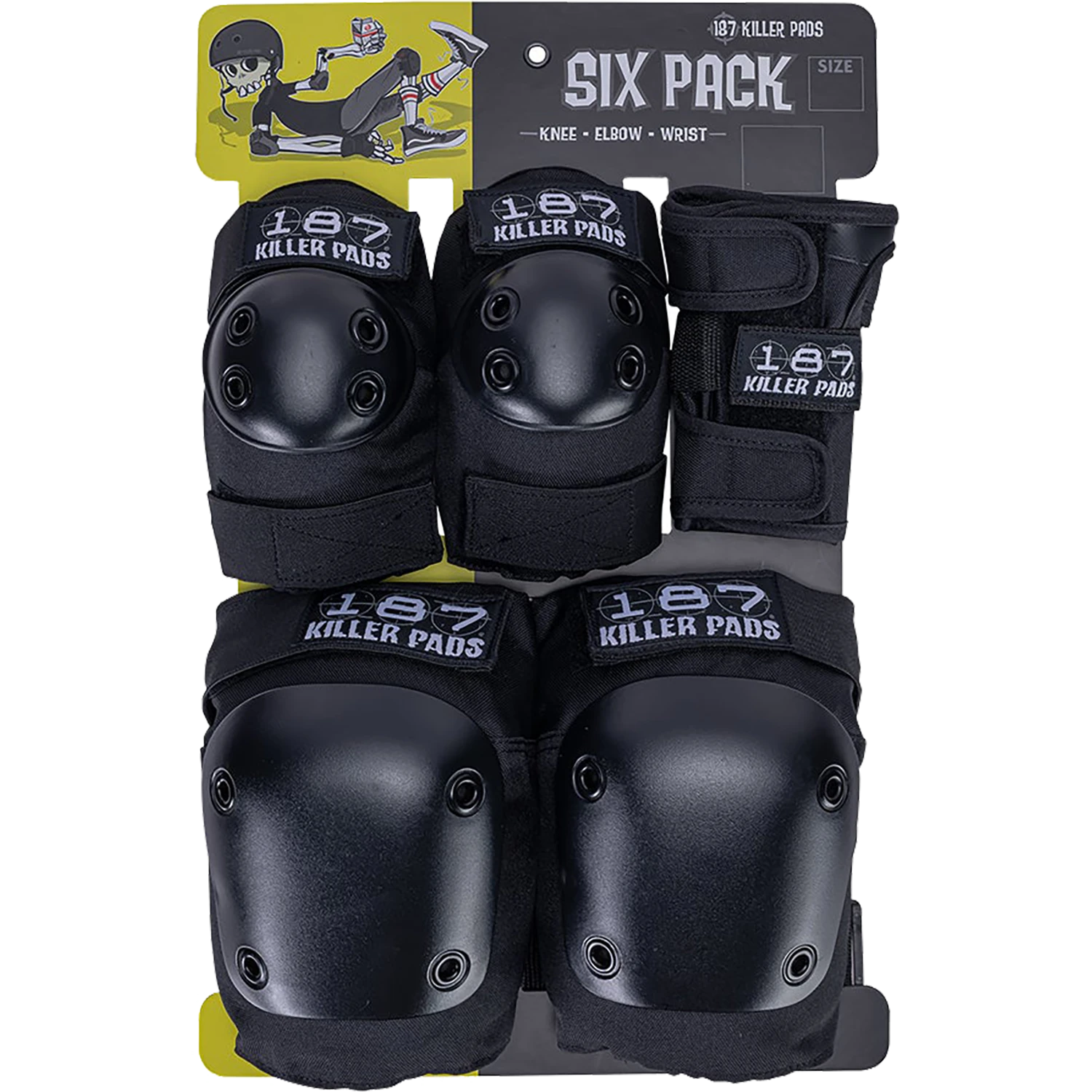 187 6-PACK PAD SET L/XL-BLACK 3 187 6-PACK PAD SET L/XL-BLACK