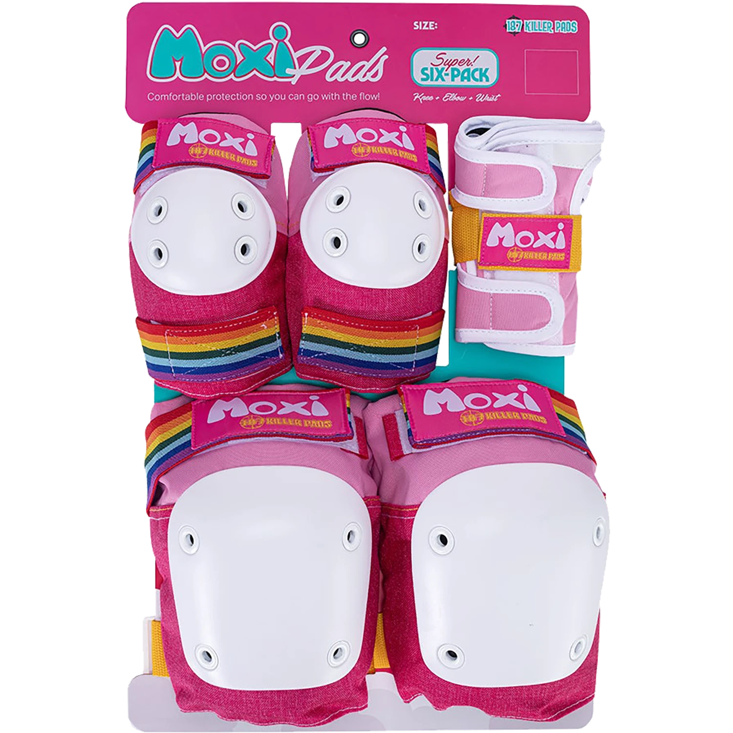 187 6-PACK PAD SET L/XL-MOXI PINK 3 187 6-PACK PAD SET L/XL-MOXI PINK