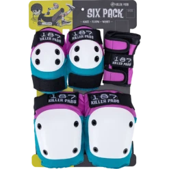 187 6-PACK PAD SET L/XL-PINK/TEAL