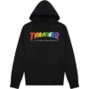 THRASHER RAINBOW MAG HOOD HD/SWT S-BLACK -Outlet Sport Top Bottom Store 1608047122494 4WTHR0RBWMAG1KK