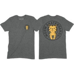 MEOW TABBY SEAL SS XL-DARK HEATHER GREY