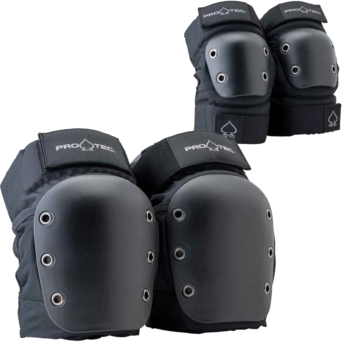 Pro-Tec PROTEC KNEE/ELBOW OPEN BACK COMBO SET L-BLACK 3 Pro-Tec PROTEC KNEE/ELBOW OPEN BACK COMBO SET L-BLACK