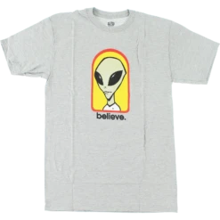 Alien-Workshop AW BELIEVE SS M-HEATHER GREY/YEL/RED