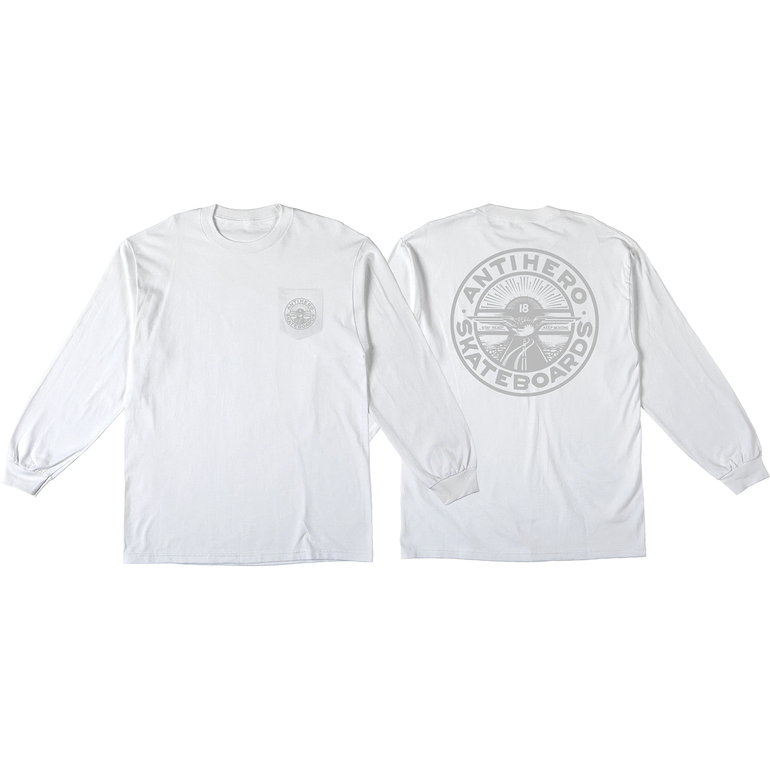 AH STAY READY DBL POCKET LS S-WHT 3 AH STAY READY DBL POCKET LS S-WHT