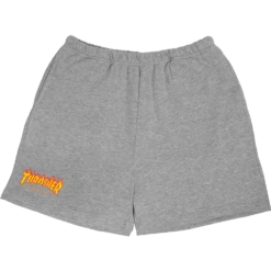 THRASHER GIRLS FLAME P.E SHORTS XS-HEATHER GREY