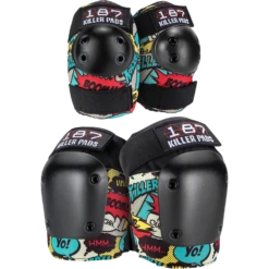 187 COMBO PACK KNEE/ELBOW PAD SET S/M-COMIC