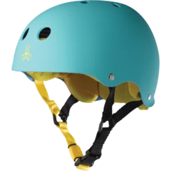Triple 8 T8 HELMET TEAL RUBBER/YEL S