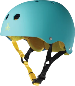 Triple 8 T8 HELMET TEAL RUBBER/YEL M