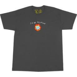 SOUR IN FLAMES SS S-HEATHER GREY