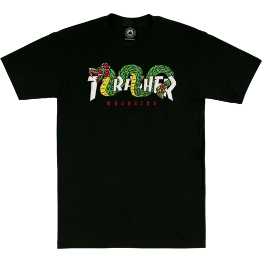 THRASHER AZTEC SS XL-BLACK -Outlet Sport Top Bottom Store 4TTHR0AZTEC04KK