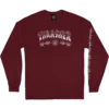 THRASHER BARBED WIRE LS M-MAROON -Outlet Sport Top Bottom Store 4VTHR0BARBWR2R5