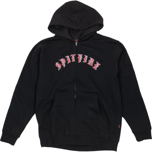 Spitfire SF OLD E EMB ZIP HD/SWT L-BLK/RED/WHT -Outlet Sport Top Bottom Store 4WSFWO321011210